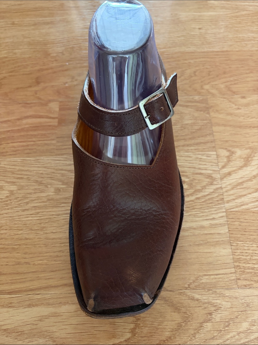 Cydwoq Brown Leather Women’s Mary Jane Style Square Toe Shoe EU 38 1/2 - Picture 3 of 16